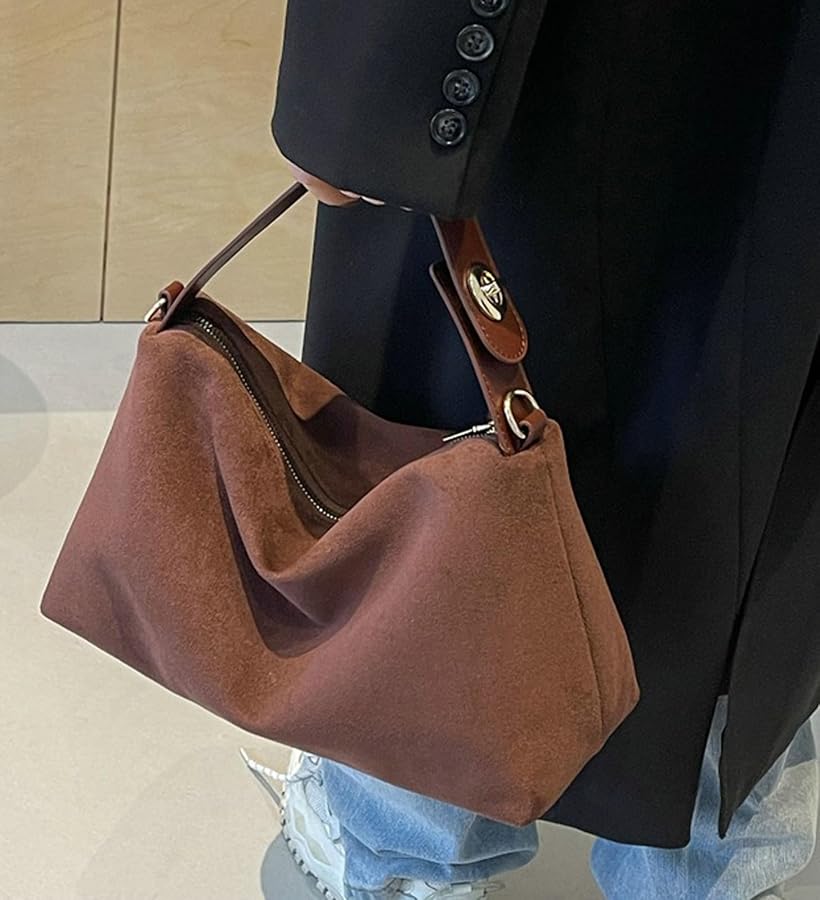 バッグ velour shoulder bag with long stole Amazon.com: Suede Tote Bag Women 2025 Fall Winter Handbag